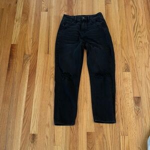 American Eagle Outfitters Black Ripped Jeans, size 4